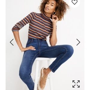 Madewell 10” high-rise skinny jean w Thermolite